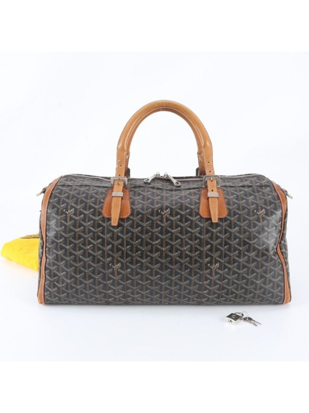Goyard Croisjour 45 Leather Boston Bag Tote Carrie